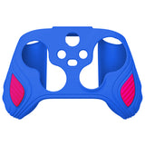 PlayVital Scorpion Edition Two-Tone Anti-Slip Silicone Case Cover for Xbox Series X/S Controller, Soft Rubber Case for Xbox Core Controller with Thumb Grip Caps - Primary Blue & Bright Pink - SPX3010