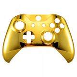 eXtremeRate Chrome Gold Edition Front Housing Shell Faceplate for Microsoft Xbox One X & One S Controller - SXOFD01