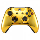 eXtremeRate Chrome Gold Edition Front Housing Shell Faceplate for Microsoft Xbox One X & One S Controller - SXOFD01