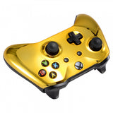 eXtremeRate Chrome Gold Edition Front Housing Shell Faceplate for Microsoft Xbox One X & One S Controller - SXOFD01