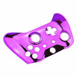 eXtremeRate Chrome Purple Edition Front Housing Shell Faceplate for Xbox One S & Xbox One X Controller (Model 1708) - SXOFD05