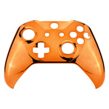 eXtremeRate Chrome Orange Edition Front Housing Shell Faceplate for Xbox One S & Xbox One X Controller (Model 1708) - SXOFD07