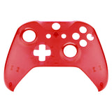 eXtremeRate Solid Clear Red Design Repair Part Housing Shell for Microsoft Xbox One X & One S Game Controller - SXOFM03