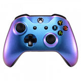 eXtremeRate Purple and Blue Chameleon Front Housing Shell Faceplate for Microsoft Xbox One X & One S Controller - SXOFP01