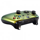 eXtremeRate Gold and Green Chameleon Front Housing Shell Faceplate for Microsoft Xbox One X & One S Controller - SXOFP03