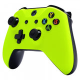 eXtremeRate Lime Yellow Soft Touch Top Housing Shell Faceplate for Microsoft Xbox One S X Game Controller - SXOFP17