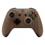 eXtremeRate Custom Wood Grain Soft Touch Top Housing Shell for Xbox One X & One S Controller - SXOFS01