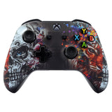 eXtremeRate Tiger Skull Soft Touch Grip Front Housing Shell, Comfortable Faceplate Cover Replacement Kit for Xbox One S & Xbox One X Controller - SXOFT22X