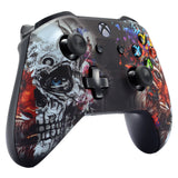 eXtremeRate Tiger Skull Soft Touch Grip Front Housing Shell, Comfortable Faceplate Cover Replacement Kit for Xbox One S & Xbox One X Controller - SXOFT22X