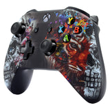 eXtremeRate Tiger Skull Soft Touch Grip Front Housing Shell, Comfortable Faceplate Cover Replacement Kit for Xbox One S & Xbox One X Controller - SXOFT22X