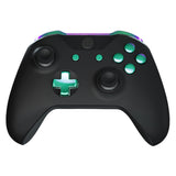 eXtremeRate LB RB LT RT Bumpers Triggers D-Pad ABXY Start Back Sync Buttons, Chameleon Green Purple Full Set Buttons Repair Kits with Tools for Xbox One S X Controller (Model 1708) - SXOJ0222