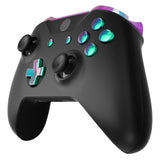 eXtremeRate LB RB LT RT Bumpers Triggers D-Pad ABXY Start Back Sync Buttons, Chameleon Green Purple Full Set Buttons Repair Kits with Tools for Xbox One S X Controller (Model 1708) - SXOJ0222