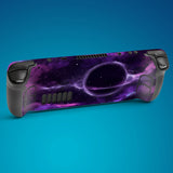 PlayVital Full Set Protective Skin Decal for Steam Deck LCD, Custom Stickers Vinyl Cover for Steam Deck OLED - Purple Deep Space - SDTM020