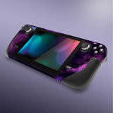 PlayVital Full Set Protective Skin Decal for Steam Deck LCD, Custom Stickers Vinyl Cover for Steam Deck OLED - Purple Deep Space - SDTM020