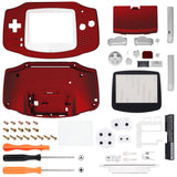 eXtremeRate IPS Ready Upgraded Scarlet Red Soft Touch GBA Replacement Shell Full Housing Cover w/ Buttons for Gameboy Advance – Compatible with Both IPS & Standard LCD – Console & IPS Screen NOT Included - TAGP3003