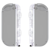 eXtremeRate Clear Replacement shell for NS Switch Joycon Strap, Custom Joy-Con Wrist Strap Housing Buttons for NS Switch - 2 Pack - UEM501