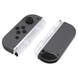 eXtremeRate Clear Replacement shell for NS Switch Joycon Strap, Custom Joy-Con Wrist Strap Housing Buttons for NS Switch - 2 Pack - UEM501