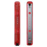 eXtremeRate Clear Red Replacement shell for NS Switch Joycon Strap, Custom Joy-Con Wrist Strap Housing Buttons for NS Switch - 2 Pack - UEM502