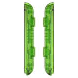 eXtremeRate Clear Green Replacement shell for NS Switch Joycon Strap, Custom Joy-Con Wrist Strap Housing Buttons for NS Switch - 2 Pack - UEM503