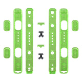 eXtremeRate Clear Green Replacement shell for NS Switch Joycon Strap, Custom Joy-Con Wrist Strap Housing Buttons for NS Switch - 2 Pack - UEM503