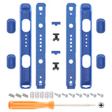 eXtremeRate Clear Blue Replacement shell for NS Switch Joycon Strap, Custom Joy-Con Wrist Strap Housing Buttons for NS Switch - 2 Pack - UEM504