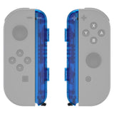 eXtremeRate Clear Blue Replacement shell for NS Switch Joycon Strap, Custom Joy-Con Wrist Strap Housing Buttons for NS Switch - 2 Pack - UEM504