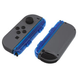 eXtremeRate Clear Blue Replacement shell for NS Switch Joycon Strap, Custom Joy-Con Wrist Strap Housing Buttons for NS Switch - 2 Pack - UEM504