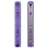 eXtremeRate Clear Atomic Purple Replacement shell for Nintendo Switch Joycon Strap, Custom Joy-Con Wrist Strap Housing Buttons for Nintendo Switch - 2 Pack - UEM505