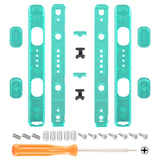 eXtremeRate Emerald Green Replacement shell for NS Switch Joycon Strap, Custom Joy-Con Wrist Strap Housing Buttons for NS Switch - 2 Pack - UEM508