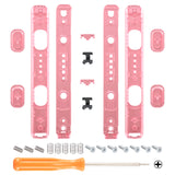 eXtremeRate Cherry Pink Replacement shell for NS Switch Joycon Strap, Custom Joy-Con Wrist Strap Housing Buttons for NS Switch - 2 Pack - UEM509