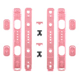 eXtremeRate Cherry Pink Replacement shell for NS Switch Joycon Strap, Custom Joy-Con Wrist Strap Housing Buttons for NS Switch - 2 Pack - UEM509