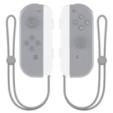 eXtremeRate White Replacement shell for Nintendo Switch Joycon Strap, Custom Joy-Con Wrist Strap Housing Buttons for Nintendo Switch - 2 Pack - UEP303