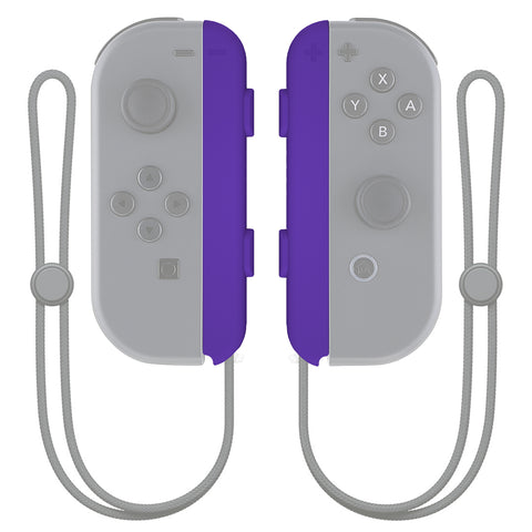 eXtremeRate Purple Soft Touch Replacement shell for NS Switch Joycon Strap, Custom Joy-Con Wrist Strap Housing Buttons for NS Switch - 2 Pack - UEP311