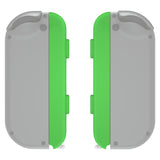 eXtremeRate Green Soft Touch Replacement shell for NS Switch Joycon Strap, Custom Joy-Con Wrist Strap Housing Buttons for NS Switch - 2 Pack - UEP312