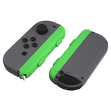 eXtremeRate Green Soft Touch Replacement shell for NS Switch Joycon Strap, Custom Joy-Con Wrist Strap Housing Buttons for NS Switch - 2 Pack - UEP312