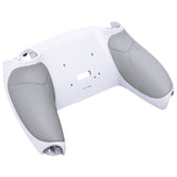 eXtremeRate White Performance Rubberized Grip Redesigned Back Shell for PS5 Controller eXtremerate RISE Remap Kit - Controller & RISE Remap Board NOT Included - UPFU6002