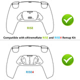 eXtremeRate Green Performance Rubberized Grip Redesigned Back Shell for PS5 Controller eXtremerate RISE Remap Kit - Controller & RISE Remap Board NOT Included - UPFU6004