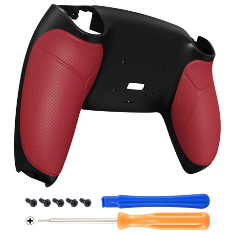 eXtremeRate Red Performance Rubberized Grip Redesigned Back Shell for PS5 Controller eXtremerate RISE Remap Kit - Controller & RISE Remap Board NOT Included - UPFU6005