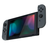 eXtremeRate Black DIY Housing Shell for Nintendo Switch Console, Replacement Faceplate Front Frame for Nintendo Switch Console w/ Volume Up Down Power Buttons - Console NOT Included - VEP310