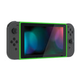 eXtremeRate Green DIY Housing Shell for NS Switch Console, Replacement Faceplate Front Frame for NS Switch Console with Volume Up Down Power Buttons - Console NOT Included - VEP313