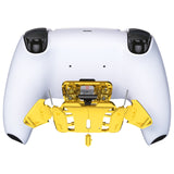 eXtremeRate Chrome Gold Replacement Redesigned K1 K2 K3 K4 Back Buttons Housing Shell for PS5 Controller eXtremeRate RISE4 Remap Kit - Controller & RISE4 Remap Board NOT Included - VPFD4001