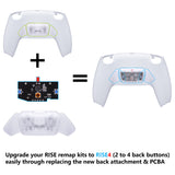 eXtremeRate Turn RISE to RISE4 Kit – Redesigned Transparent Clear K1 K2 K3 K4 Back Buttons Housing & Remap PCB Board for PS5 Controller eXtremeRate RISE & RISE4 Remap kit - Controller & Other RISE Accessories NOT Included - VPFM5003P