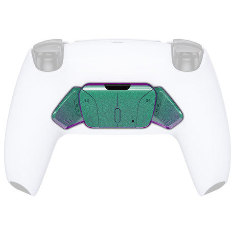 eXtremeRate Chameleon Green Purple Replacement Redesigned K1 K2 K3 K4 Back Buttons Housing Shell for PS5 Controller eXtremeRate RISE4 Remap Kit - Controller & RISE4 Remap Board NOT Included - VPFP3004