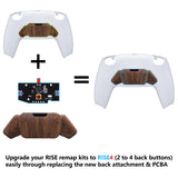 eXtremeRate Turn RISE to RISE4 Kit – Redesigned Wood Grain K1 K2 K3 K4 Back Buttons Housing & Remap PCB Board for PS5 Controller eXtremeRate RISE & RISE4 Remap kit - Controller & Other RISE Accessories NOT Included - VPFS2001P