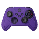 PlayVital Samurai Edition Purple Anti-slip Controller Grip Silicone Skin, Ergonomic Soft Rubber Protective Case Cover for Xbox Series S/X Controller with Black Thumb Stick Caps - WAX3007