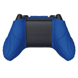 PlayVital Samurai Edition Blue Anti-slip Controller Grip Silicone Skin, Ergonomic Soft Rubber Protective Case Cover for Xbox Series S/X Controller with Black Thumb Stick Caps - WAX3008