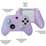 PlayVital Samurai Edition Mauve Purple Anti-slip Controller Grip Silicone Skin, Ergonomic Soft Rubber Protective Case Cover for Xbox Series S/X Controller with Black Thumb Stick Caps - WAX3009