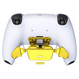 eXtremeRate Chrome Gold Replacement Redesigned K1 K2 Back Button Housing Shell for PS5 Controller eXtremerate RISE Remap Kit - Controller & RISE Remap Board NOT Included - WPFD4001