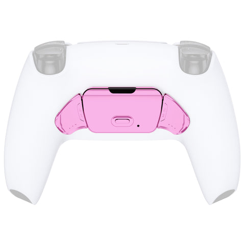 eXtremeRate Chrome Pink Replacement Redesigned K1 K2 Back Button Housing Shell for PS5 Controller eXtremerate RISE Remap Kit - Controller & RISE Remap Board NOT Included - WPFD4007