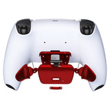 eXtremeRate Scarlet Red Replacement Redesigned K1 K2 Back Button Housing Shell for PS5 Controller eXtremerate RISE Remap Kit - Controller & RISE Remap Board NOT Included - WPFP3003